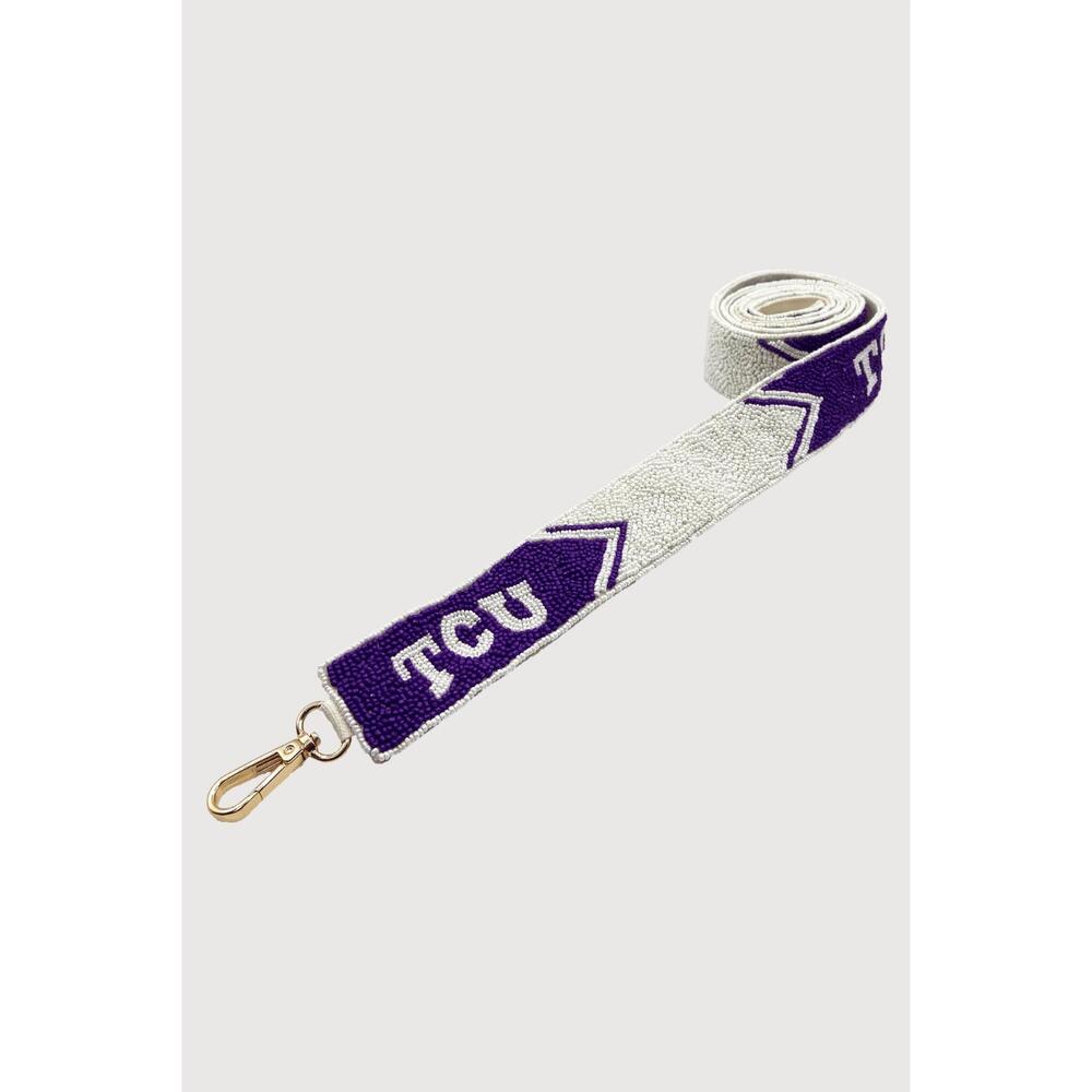 NEW LA CHIC DESIGNS women's tcu beaded bag strap in purple